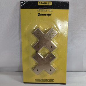 Stanley Connecta 1762 Cross Connector Vermessingt 4 Set Bracket Brass Brace 19mm